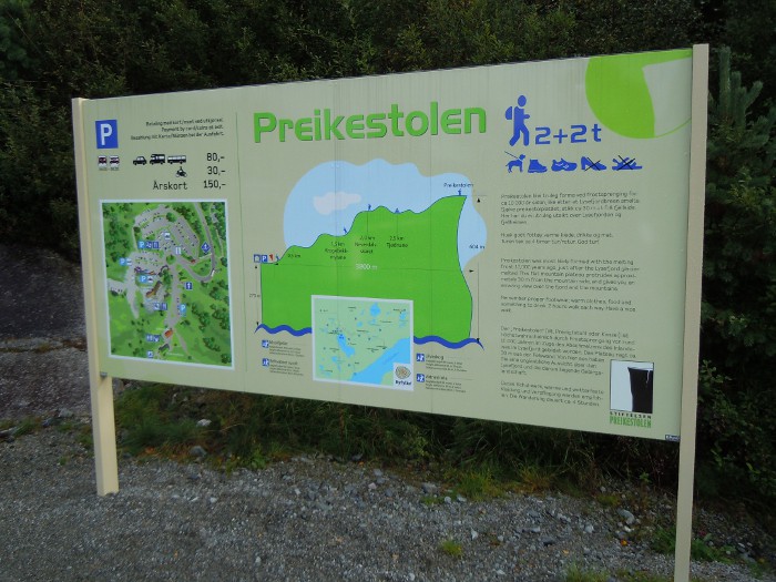 Prikestolen map in Stavanger, Norway